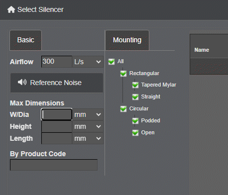 Computair adds silencer selection to WebFAN