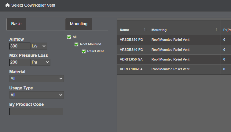 Computair adds relief vent selection to WebFAN